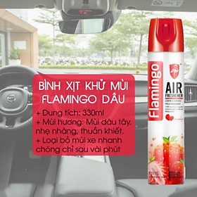 Nước hoa xịt khử mùi hôi xe oto chiết xuất 100% gồm 6 mùi hương thơm từ thiên nhiên Flamingo F011 330ml NHX-01