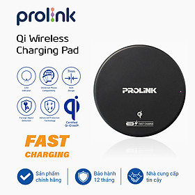 Đế sạc không dây hỗ trợ sạc nhanh 10W PROLiNK PQC1001- Hàng chính hãng