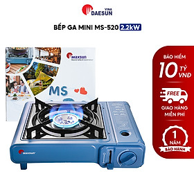 Bếp Ga Mini Maxsun MS-520 - Công Suất 2200W | Phủ Sứ Cao Cấp | Bảo Hiểm Chống Nổ | Hàng Chính Hãng