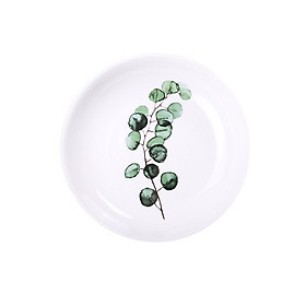 Dĩa sứ cao cấp phong cách Bắc Âu với hình cây cỏ sang trọng (Bán Riêng)