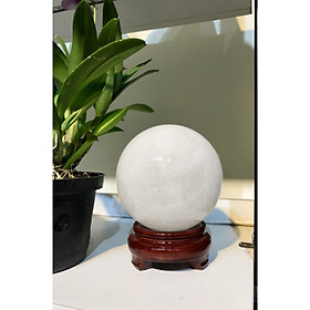 Mua QUẢ CẦU PHONG THỦY THẠCH ANH TRẮNG  ĐK 9 5CM  KL 1 3KG MS : BTR01