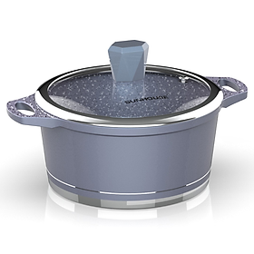 Mua Nồi Vân Đá Đáy Từ Sunhouse SHG2020MMA - Xanh (20CM) - Vung kính cường lực  Dùng trên mọi loại bếp - Hàng chính hãng