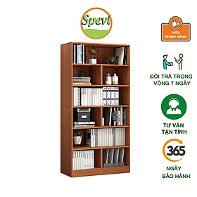 Kệ Sách Gỗ Để Sàn Đẹp FIVO Mã FB70 Chất Liệu Gỗ MDF Hàng Cao Cấp, Thiết Kế Nhỏ Gọn Vô Cùng Thanh Lịch, Kèm Tấm Lưng  (Kích thước 60x24x178cm)