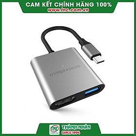 Cổng chuyển HyperDrive HDMI 4K 3in1 USB-C Hub HD259A-Hàng chính hãng.