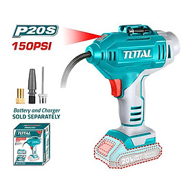 MÁY BƠM HƠI CẦM TAY TỰ ĐỘNG DÙNG PIN 20V (KHÔNG KÈM PIN & SẠC) 34BAR TOTAL TACLI2018 - HÀNG CHÍNH HÃNG