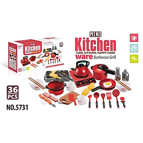BỘ ĐỒ CHƠI NẤU ĂN 36 MÓN KITCHEN- HÀNG LOẠI 1 TO ĐẸP