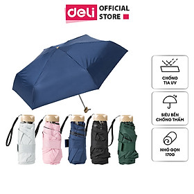 Ô Dù Mini Deli - Gấp Gọn Bỏ Túi Chống Tia Uv Tia Cực Tím Ô Che Nắng Mưa Chống Thấm Siêu Nhẹ Cỡ Lớn Tiện Lợi Khi Đi Du Lịch Đi Học Văn Phòng