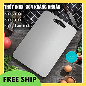 Mua THỚT INOX 304 CAO CẤP SIZE LỚN Kháng Khuẩn Cường Lực- Vệ Sinh Dễ Dàng- Rã Đông Nhanh - Chống Ẩm Mốc