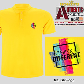 THINK DIFFERENT, mã logo,g66. Áo thun polo cổ bẻ cho nam nữ, form unisex. Áo phông cổ trụ hàng hiệu Goking, quà tặng cao cấp cho gia đình, cặp đôi, doanh nghiệp