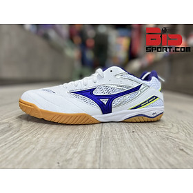 Giày Bóng Bàn Mizuno Wave Drive 8 - Trắng Tím - Đế Siêu Bám Sàn - Chống Trơn Cực Đỉnh