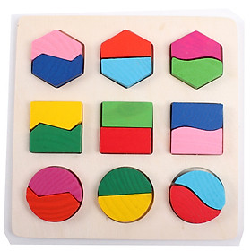 Bảng Ghép Gỗ Hình Học 1-3 Miếng. Đồ Chơi Giáo Dục Sớm Montessori ETED13NYN1647