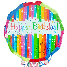 Kids Party Game Prop Round Shape Folding Alphabet Pinata Pull String Style
