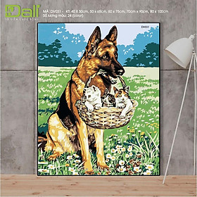 Mua Tranh treo tường tự tô màu số hóa DALI Thú cưng DV031
