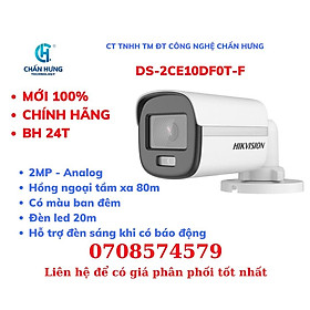 Mua Camera ANALOG HIKVISION DS-2CE10DF0T-F  HD-2.0 Megapixel - Hàng chính hãng