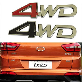 Tem Logo Chữ Nổi 4WD Dán Trang Trí Đuôi Xe Bán Ô Tô