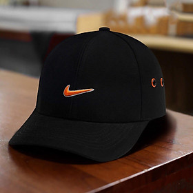 Nón kết, mũ lưỡi trai Ni.ke logo cam phối vải kaki form chuẩn thời trang cao cấp