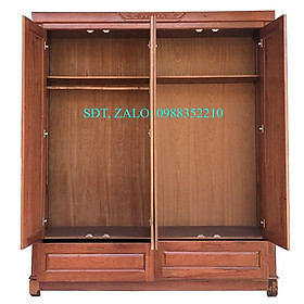 Tủ Áo 4 Cánh Gỗ Hương Đá