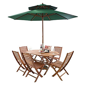 Mua Bộ Bàn Oval Papua 6 Ghế Xếp Sumur IBIE NS4006A (130 x 130 x 72 cm)