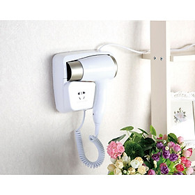 Máy sấy tóc treo tường gia đình khách sạn tích hợp ổ cắm điện Hotel Household Wall-Mounted Hair Dryer 1300W