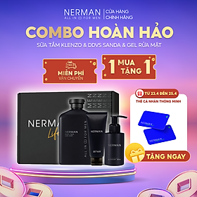 Combo Hoàn Hảo - Sữa tắm gội hương nước hoa 350ml & Gel rửa mặt 60S Fresh 100ml & Dung dịch vệ sinh nam giới 100ml