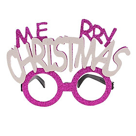 Glitter Merry Christmas Letters Eye Glasses Celebration Party Fancy Dress
