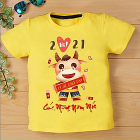 Áo thun cho bé in hình năm mới