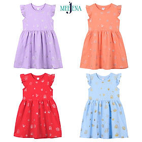 Váy bé gái tay cánh tiên in kim tuyến 14-38 kg MEEJENA - 100% COTTON 4C - 1959