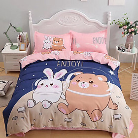 Bộ drap và vỏ chăn cotton Classic Kid VCK2022 ( 4 món )