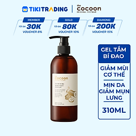 Gel tắm bí đao Cocoon giúp giảm mụn lưng 310ml