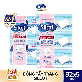 Combo 5 Bông tẩy trang Silcot hộp 82 miếng