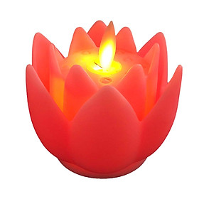 Hình ảnh Lotus Lamp Light Tea Lights Candle Flickering for Indoor Outdoor Mantle