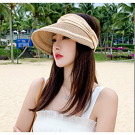 Mũ nửa đầu chống nắng chống tia UV cao cấp, nón đi biển rộng vành nữ