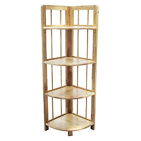 Mua Kệ góc kê tường 4 tầng gỗ tự nhiên