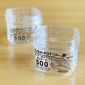 Combo 02 Hộp nhựa đựng thực phẩm Sanada Push Pot - Hàng nội địa Nhật Bản