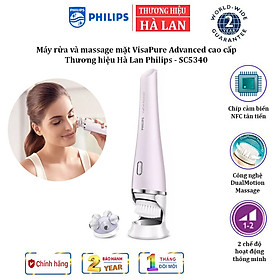 Máy rửa mặt và massage mặt Philips VisaPure Advanced SC5340 - HÀNG NHẬP KHẨU