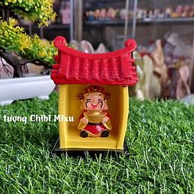 Miếu Thần Tài (gồm miếu size lớn + tượng Thần Tài 4.5cm) tài lộc may mắn