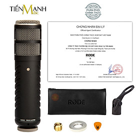 Micro Rode Procaster Dynamic - Mic Thu Âm Giọng Hát, Phát Thanh Truyền Hình Microphone Vocal Cardioid Hàng Chính Hãng - Kèm Móng Gẩy DreamMaker