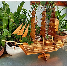 Mua Thuyền santa Thuận buồm xuôi gió gỗ gõ cao cấp ngang 40cm