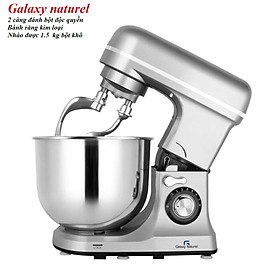 Mua Máy nhào bột GALAXY NATUREL 8L 1600W có 2 càng đánh bột cao cấp bánh răng kim loại - Trộn được 1.5 Kg bột khô - Đánh kem  trộn salad  làm chả giò  trà bông - Hàng chính hãng Ả Rập - Hàng nhập khẩu