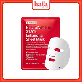 Mặt nạ giấy dưỡng trắng da làm mờ vết thâm By Wishtrend Natural Vitamin C 21.5 Enhancing Sheet Mask 23g