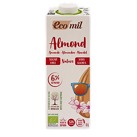 Sữa Hạt Hạnh Nhân Không Đường Hữu Cơ Ecomil (1L) - Organic Almond Milk Sugar-free 