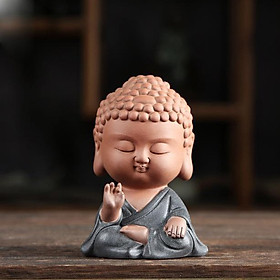Mua Tượng Phật Gốm Thích Ca Mâu Ni Thiền Định_Tặng Kèm Vòng Tay Chuỗi Hạt Bồ Đề