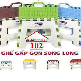 Mua Ghế Nhựa Xếp Gấp Gọn Song Long cao 22cm siêu chắc siêu bền