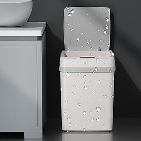 Automatic Trash Can Wastebasket 12L Indoor Dustbin Waterproof Versatile Garbage Can Smart Induction Trash Can for Bedroom Living Room Office