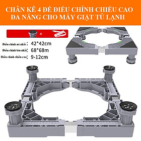 Mua Chân kê máy giặt cửa ngang 4 Đế điều chỉnh độ cao giúp cân bằng hạn chế rung lắc dịch chuyển máy.