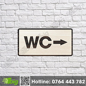 Mua Bảng chỉ hướng WC(toilet) bằng gỗ
