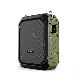Bộ khuếch đại giọng nói di động SHIDU M800 có micrô có dây dành cho giáo viên Loa Bluetooth chống nước IPX5 Sạc dự phòng 4400mAh Màu sắc: Xanh lục