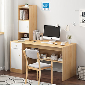 Mua Bàn Làm Việc Tích Hợp Tủ Sách Nhiều Ngăn Cách Điệu  Có Hộc Tủ Thông Minh SIB Decor BLV05