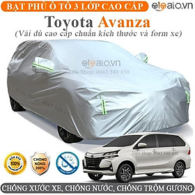 Bạt phủ xe ô tô Toyota Cao Cấp 3 Lớp Chống Nắng Nóng Chống Nước Chống xước - OTOALO