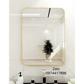 Mua Luxury Gương viền thép tĩnh điện chữ nhật 50x70